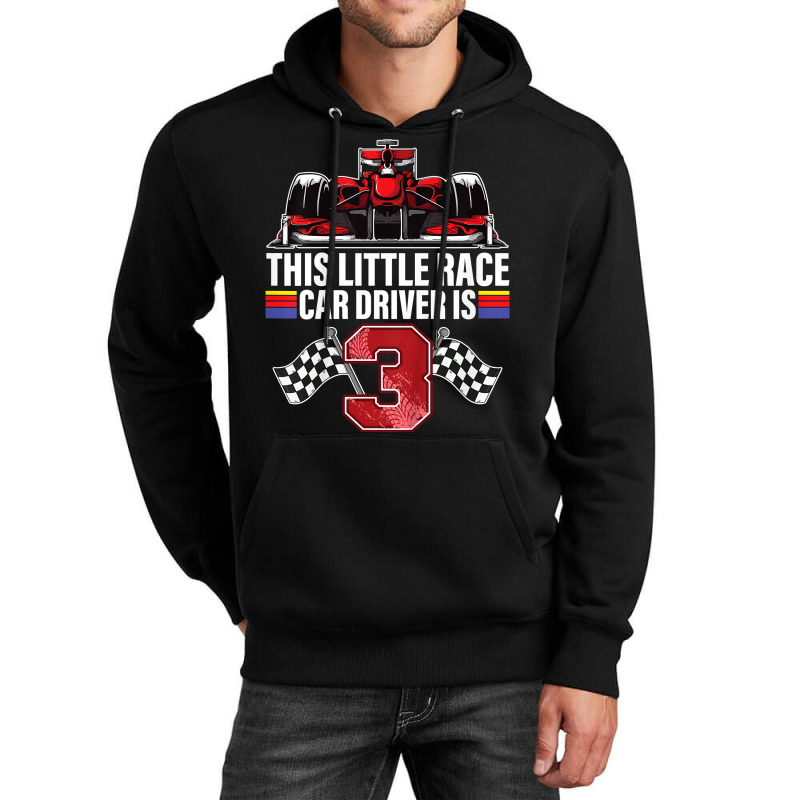 Kids 3 Year Old Race Car Birthday Formula 3rd Racing Party Gift Unisex Hoodie | Artistshot