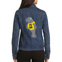 Manatee Novelty Come At Me Bro Colors Ladies Denim Jacket | Artistshot