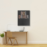 Leopard Bus Driver Supplies Funny Back To School Portrait Canvas Print | Artistshot