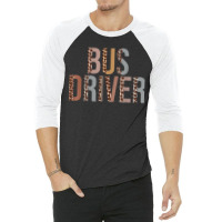 Leopard Bus Driver Supplies Funny Back To School 3/4 Sleeve Shirt | Artistshot