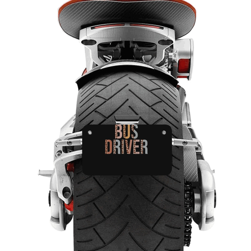 Leopard Bus Driver Supplies Funny Back To School Motorcycle License Plate | Artistshot