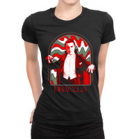 Psychedelic Dracula Ladies Fitted T-shirt | Artistshot