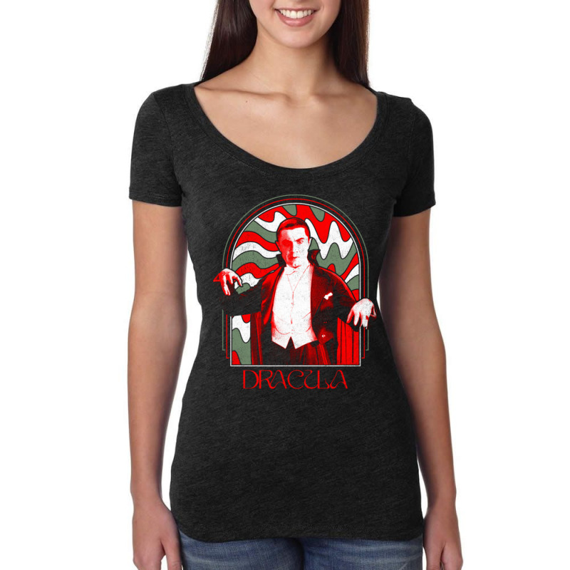 Psychedelic Dracula Women's Triblend Scoop T-shirt by cm-arts | Artistshot