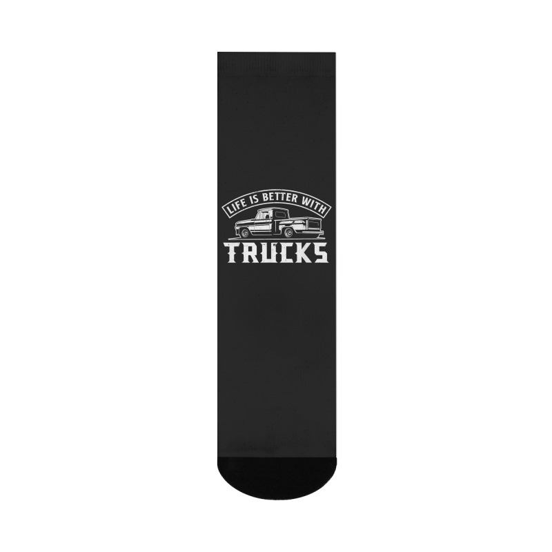 Life Is Better With Trucks Truck Driver Pickup Trucks Crew Socks | Artistshot