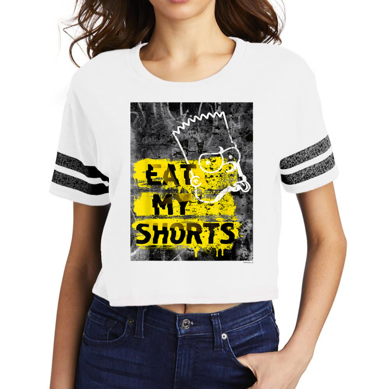 The Simpsons Bart Simpson Eat My Shorts Graffiti T Shirt Scorecard Crop Tee by cm-arts | Artistshot