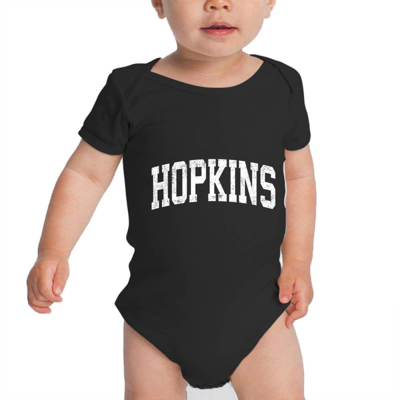 Hopkins Minnesota Mn Vintage Athletic Sports Pink Design Pullover Hood Baby Bodysuit | Artistshot