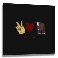 Peace Cows Metal Print Square | Artistshot