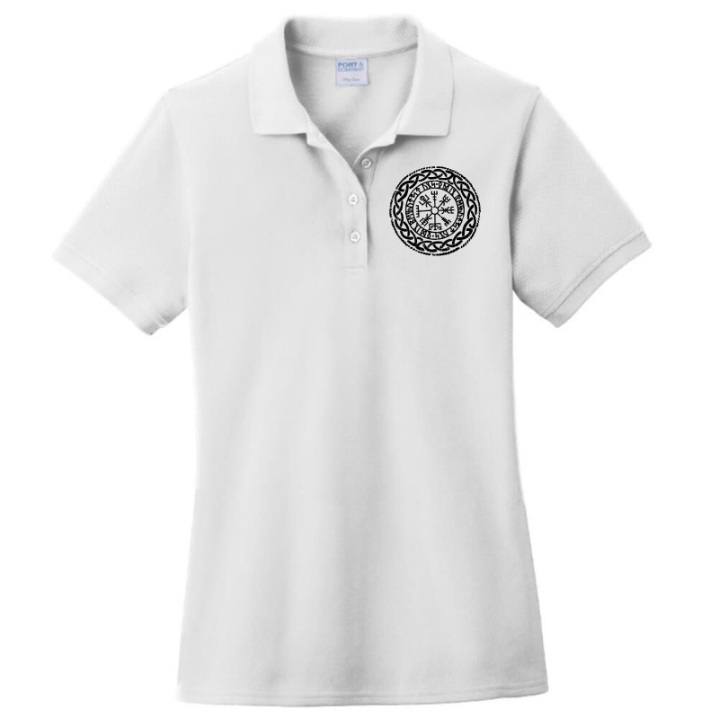 Viking Compass Vegvisir Icelandic Celtic Norse Viking Symbol T Shirt Ladies Polo Shirt by hankeajrippleex5 | Artistshot