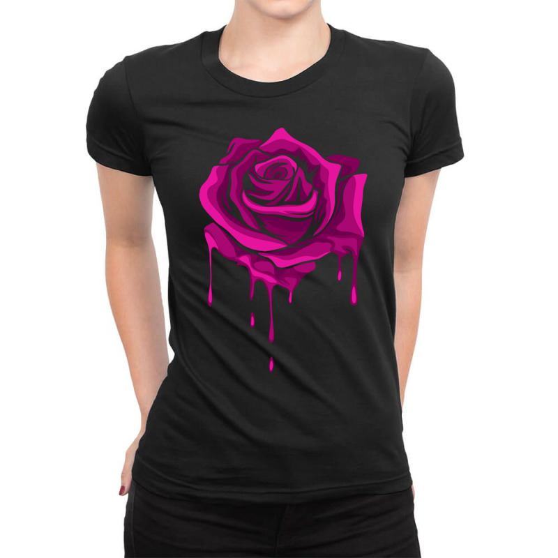 Melting Rose   Garden Gardener Botanist Flowers Rose Pullover Hoodie Ladies Fitted T-Shirt by cm-arts | Artistshot