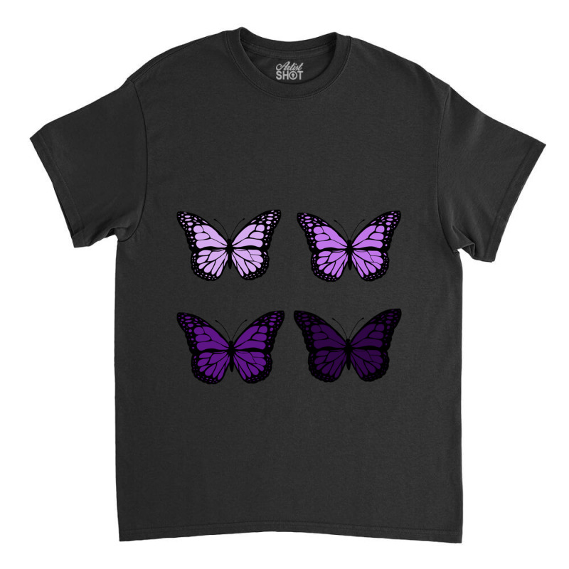 Purple Butterfly 4 Pcs Set Classic T-shirt | Artistshot