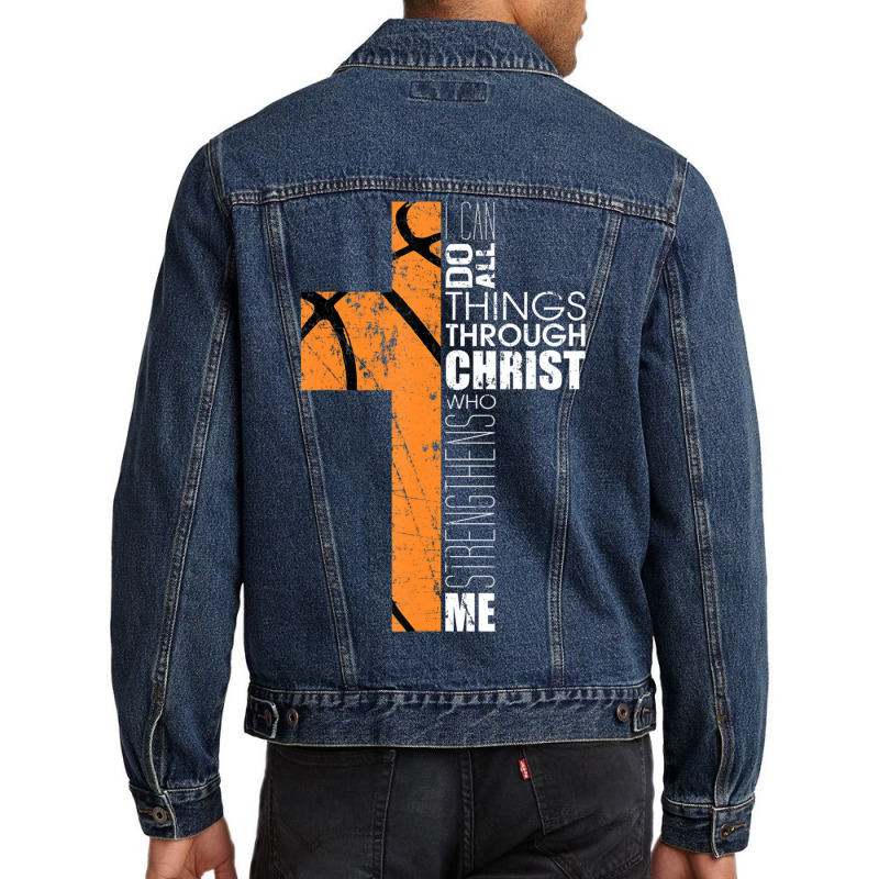 Christian Basketball Teen Boys Men Religious Verses Men Denim Jacket | Artistshot