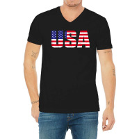 Usa Patriotic American Flag For Men Women Kids Boys Girls V-neck Tee | Artistshot