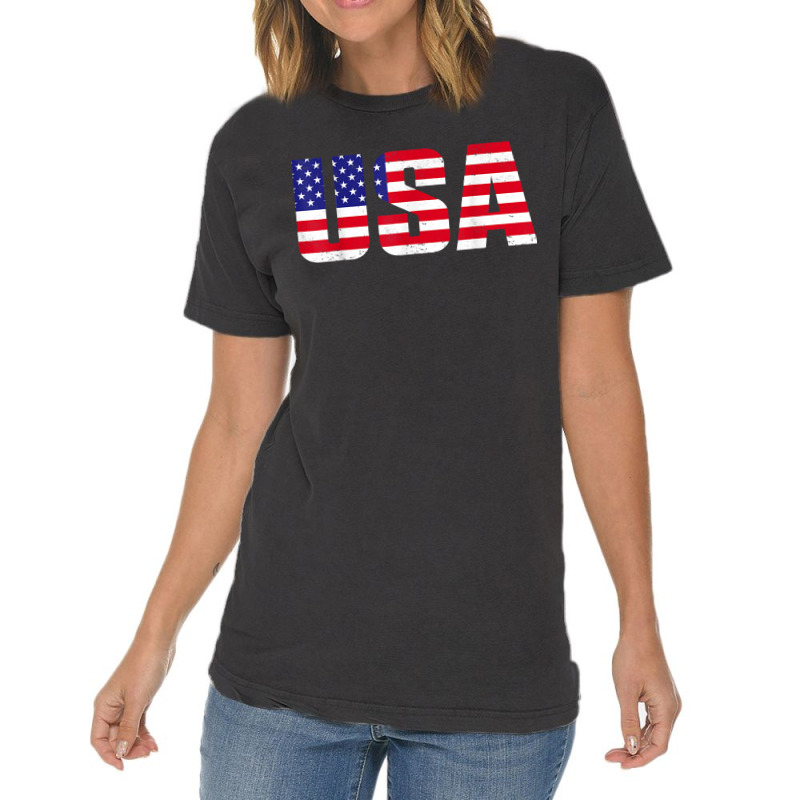 Usa Patriotic American Flag For Men Women Kids Boys Girls Vintage T-shirt | Artistshot