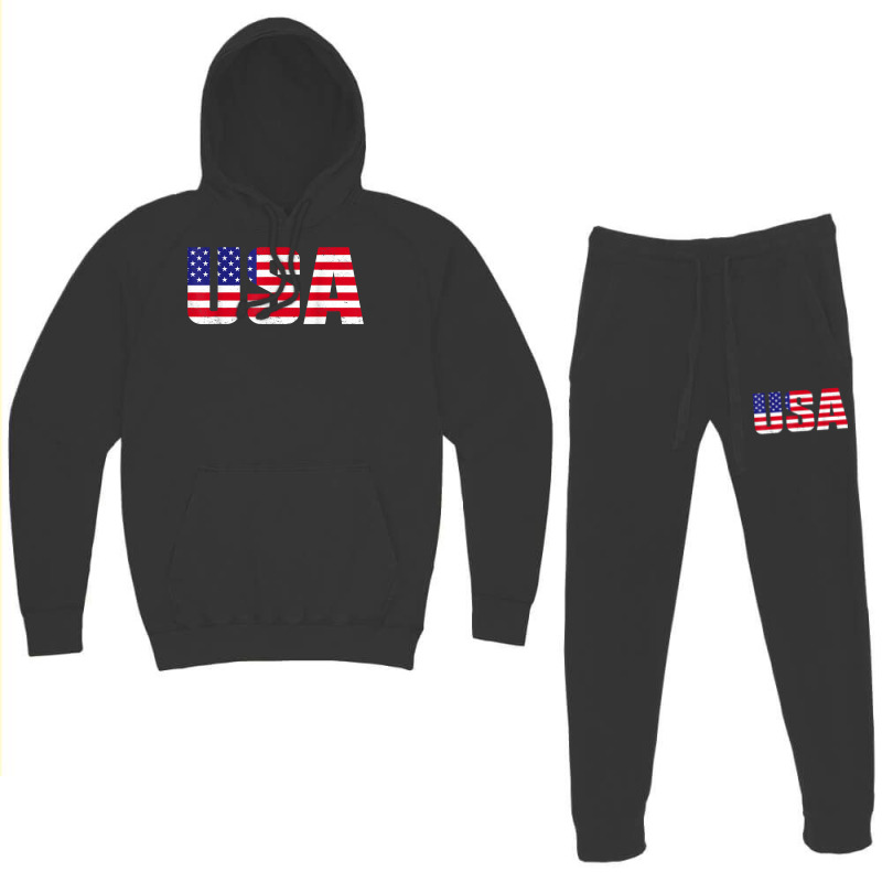 Usa Patriotic American Flag For Men Women Kids Boys Girls Hoodie & Jogger Set | Artistshot