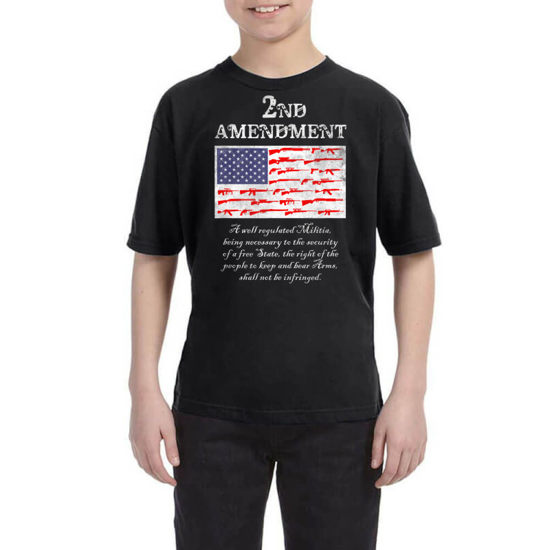 2nd Amendment American Flag Gun Right To Bear Arms Youth Tee by cm-arts | Artistshot