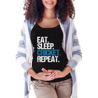 Eat. Sleep. Cricket. Repeat. Maternity Scoop Neck T-shirt | Artistshot