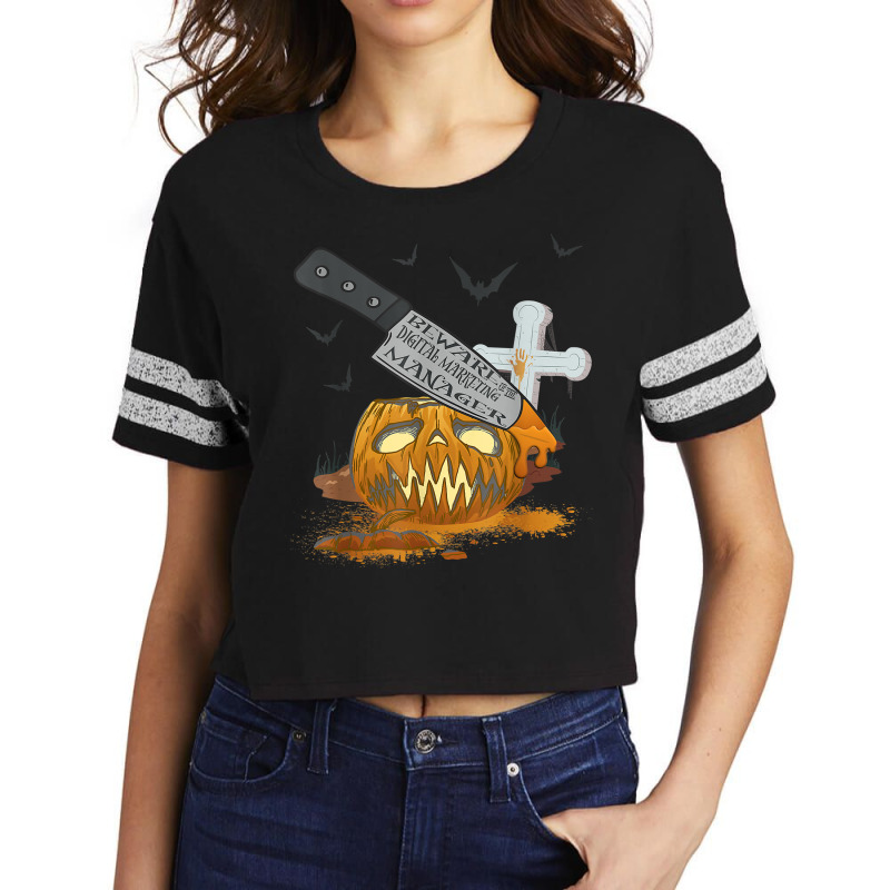 Digital Marketing Manager Funny Halloween Party T Shirt Scorecard Crop Tee by cm-arts | Artistshot