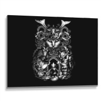 Samurai Cat Metal Print Horizontal | Artistshot