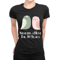 30th Anniversary His And Hers Owls Couples Ladies Fitted T-shirt | Artistshot