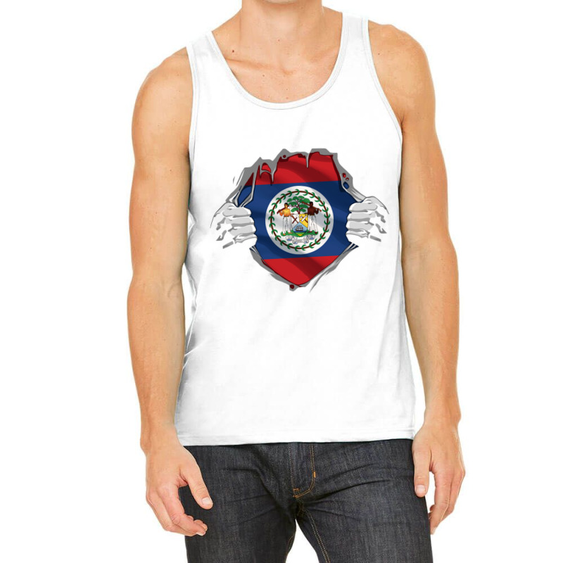 Super Belizean Heritage Proud Belize Roots Flag Pullover Hoodie Tank Top | Artistshot