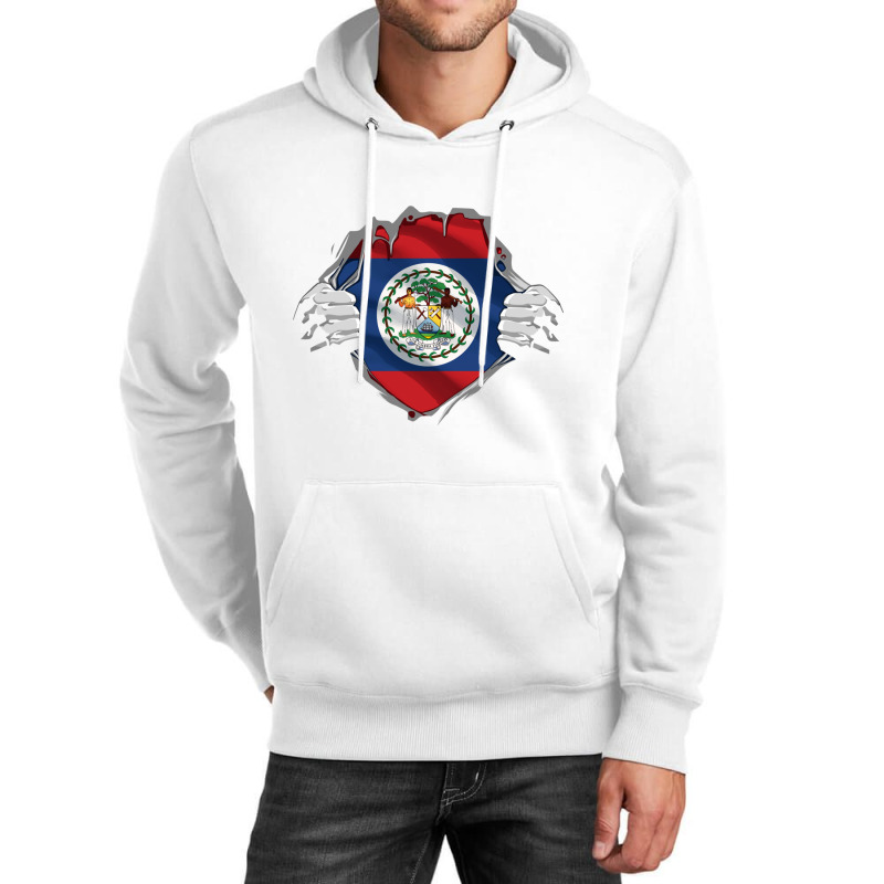 Super Belizean Heritage Proud Belize Roots Flag Pullover Hoodie Unisex Hoodie | Artistshot