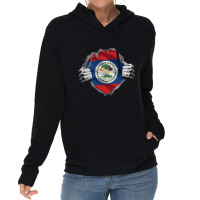 Super Belizean Heritage Proud Belize Roots Flag Pullover Hoodie Lightweight Hoodie | Artistshot