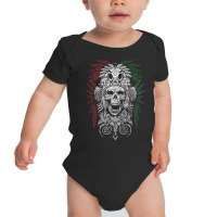 Ancient Aztec King Mexican Skull Mayas Mask Calavera Azteca T Shirt Baby Bodysuit | Artistshot