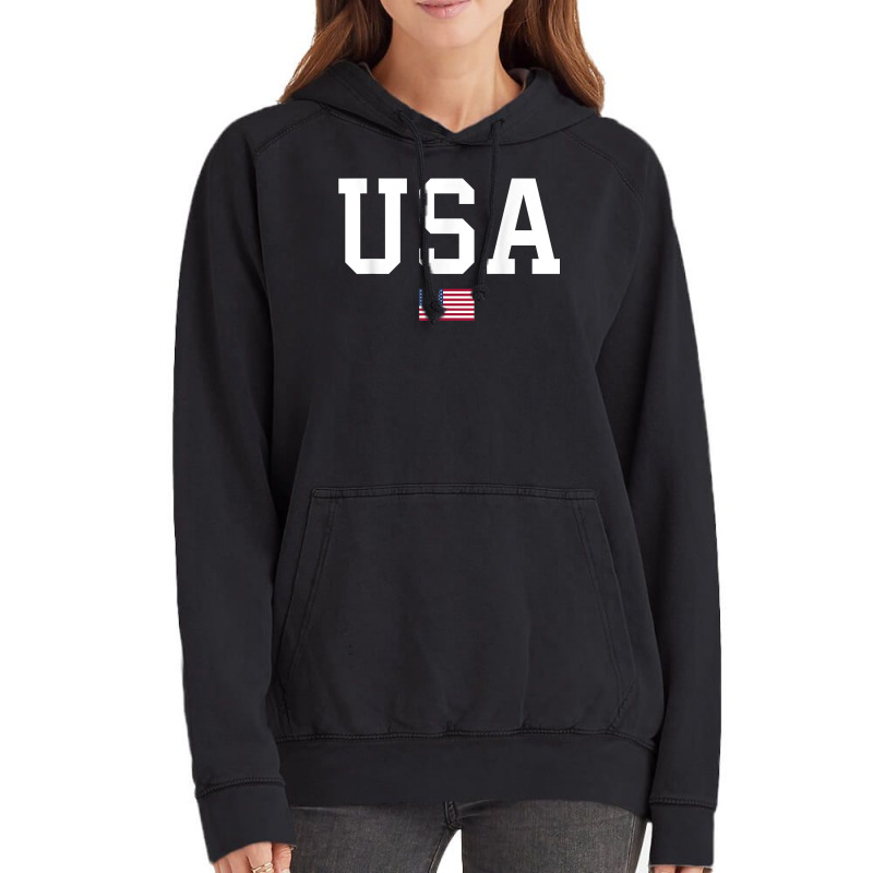 Usa Women Men Kids Patriotic American Flag July 4th Valentine Day Vintage Hoodie | Artistshot