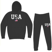 Usa Women Men Kids Patriotic American Flag July 4th Valentine Day Hoodie & Jogger Set | Artistshot