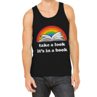 Take A Look It's In A Book Reading Vintage Retro Rainbow Pullover Hood Tank Top | Artistshot