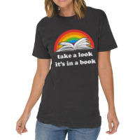 Take A Look It's In A Book Reading Vintage Retro Rainbow Pullover Hood Vintage T-shirt | Artistshot