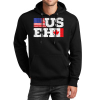 Useh Leaf Canadian American Flag Canada Usa Flag Gift Unisex Hoodie | Artistshot