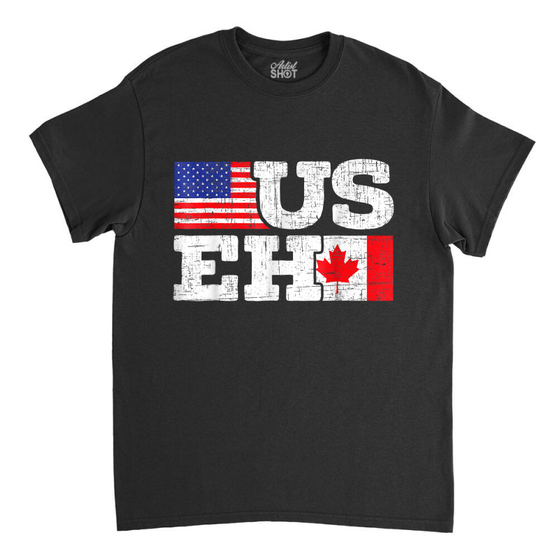 Useh Leaf Canadian American Flag Canada Usa Flag Gift Classic T-shirt | Artistshot