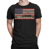 Uss Carter Hall Lsd-50 Dock Landing Ship American Flag T-shirt | Artistshot