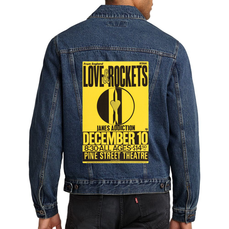 For Mens Womens Love And Rockets Jane_s Addiction Music Vintage Retro Men Denim Jacket by cm-arts | Artistshot