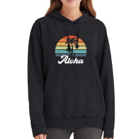 Aloha Hawaii Hawaiian Island Palm Beach Surfboard Surf Vintage Hoodie | Artistshot