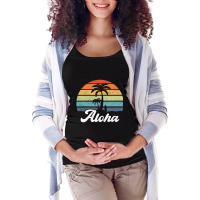 Aloha Hawaii Hawaiian Island Palm Beach Surfboard Surf Maternity Scoop Neck T-shirt | Artistshot