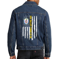 Uss Valley Forge Cg-50 American Flag Men Denim Jacket | Artistshot