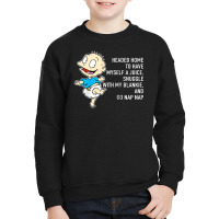 Mademark X Rugrats Tommy Pickles Juice, Blankie & Nap Nap Youth Sweatshirt | Artistshot