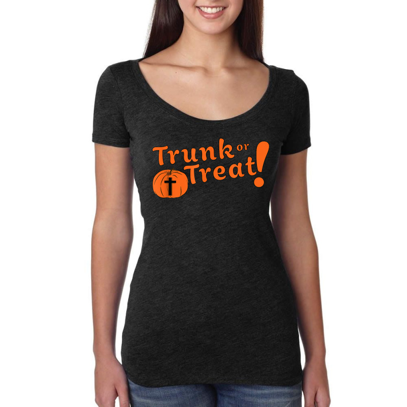 Trunk Or Treat Cute Christian Halloween T Shirt Women's Triblend Scoop T-shirt by cm-arts | Artistshot