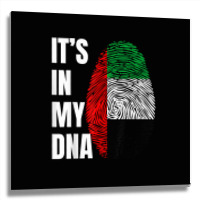 Fingerprint Dna Biometry Flag Arabic Emirates T Shirt Metal Print Square | Artistshot