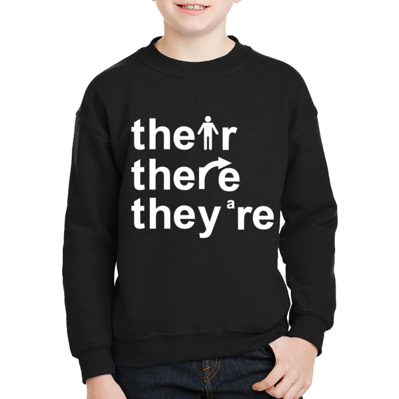 Their, There, They're. Youth Sweatshirt by cm-arts | Artistshot