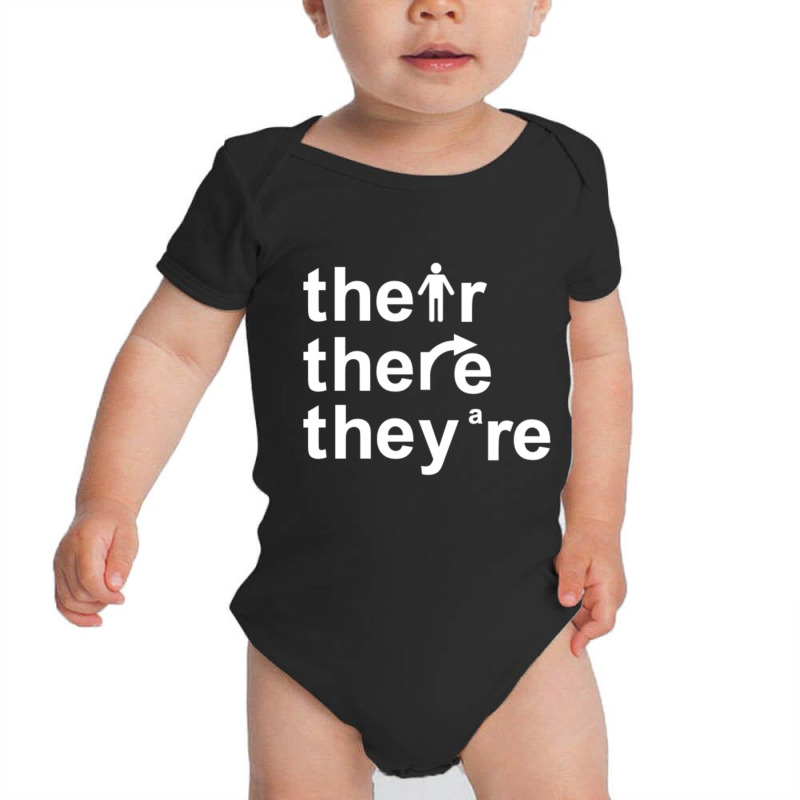 Their, There, They're. Baby Bodysuit by cm-arts | Artistshot