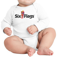 Six Flags Long Sleeve Baby Bodysuit | Artistshot