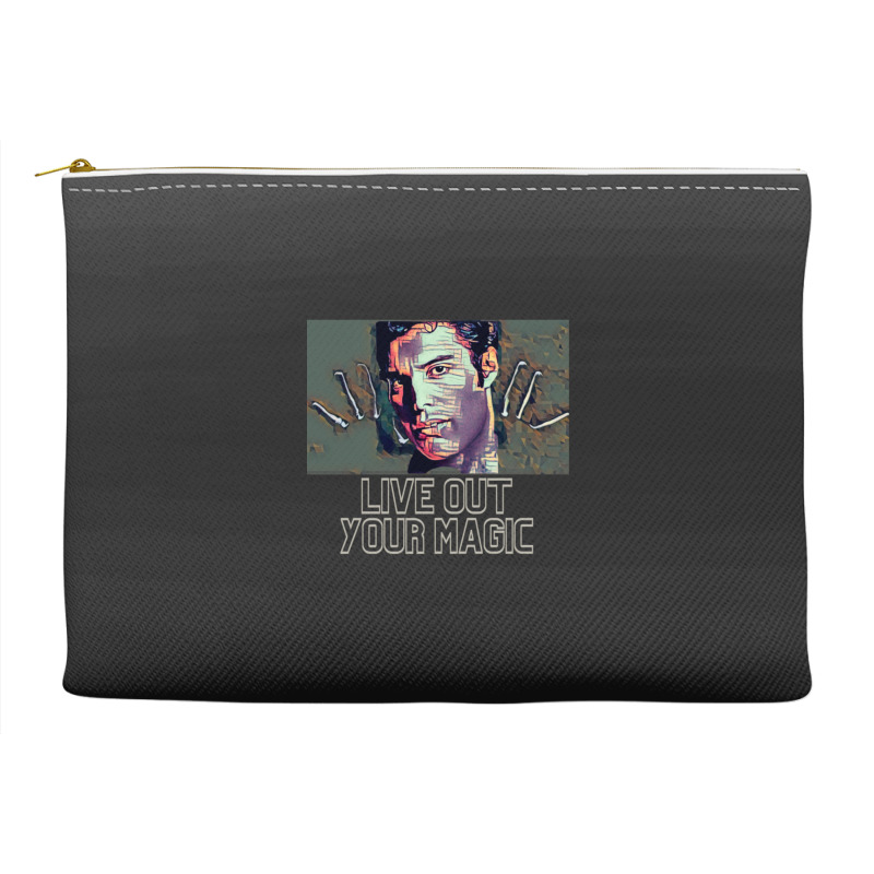 Live Out Your Magic (famous Face With Hands Fingers) Accessory Pouches | Artistshot