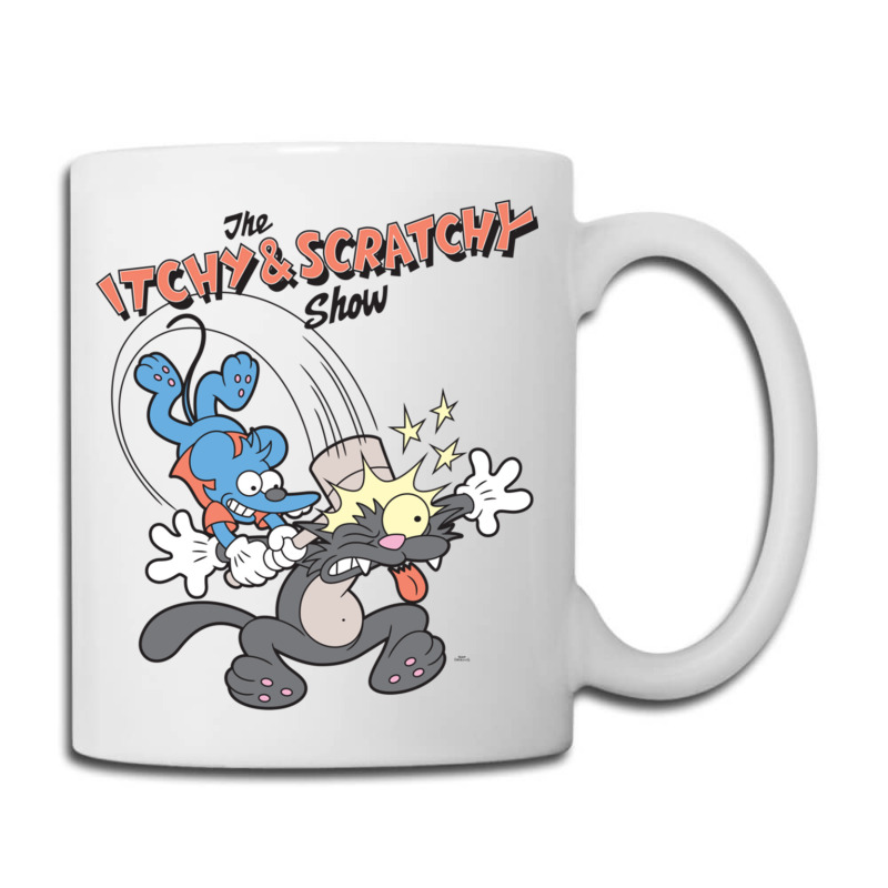 Us The Simpsons Itchy & Scratchy Hammer 01 Heather Grey H Pullover Hoo Coffee Mug | Artistshot