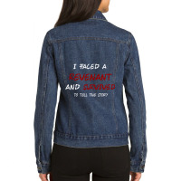 Phasmophobia I Faced A Revenant And Survived Ladies Denim Jacket | Artistshot