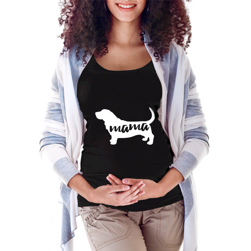 Basset Hounds Dog Mama Maternity Scoop Neck T-shirt by cm-arts | Artistshot