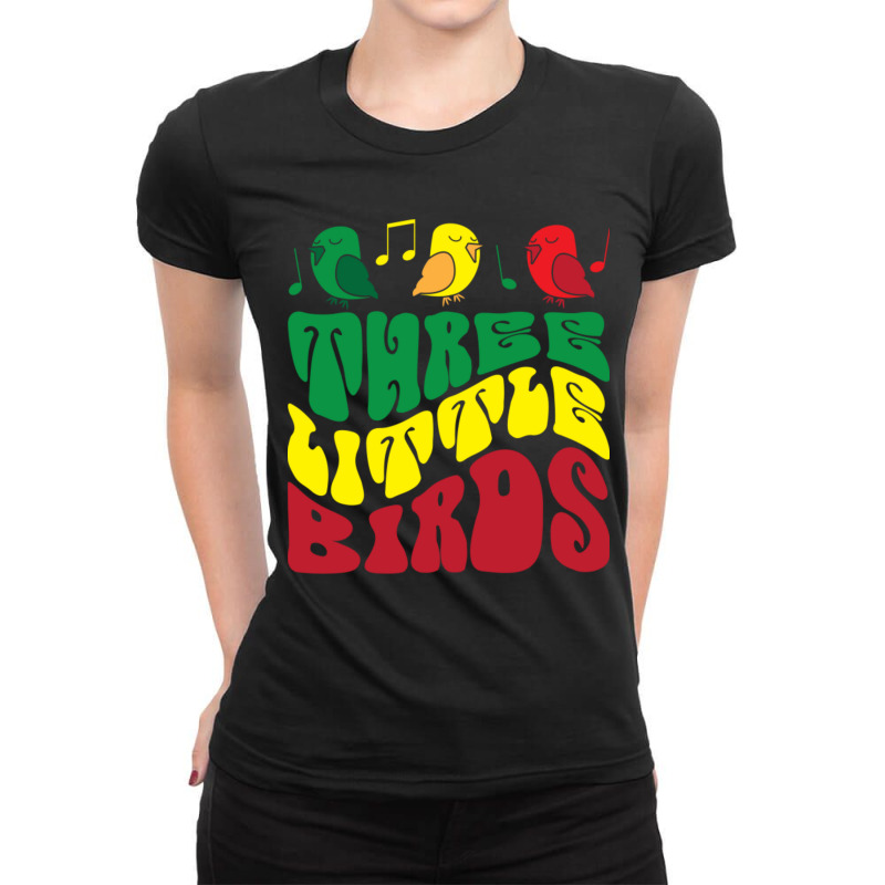 Three Little Birds Ladies Fitted T-Shirt by cm-arts | Artistshot