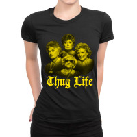 Thug Life Golden Ladies Fitted T-shirt | Artistshot